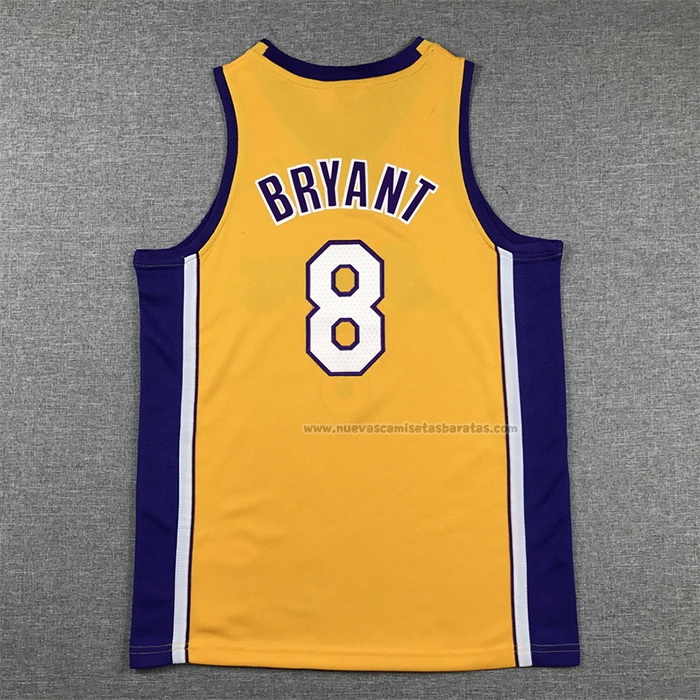 Camiseta Nino Los Angeles Lakers Kobe Bryant NO 8 Mitchell & Ness 1999-00 Amarillo